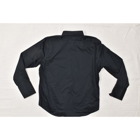 Calvin Klein Men's Black Infinite Wrinkle Free Slim Fit Dress Shirt 19 - Picture 8 of 8